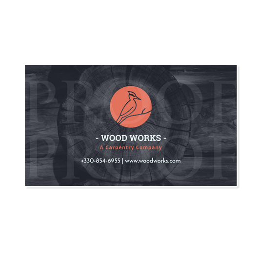Wood Works Carpentry Business Cards - Wilson Design Group