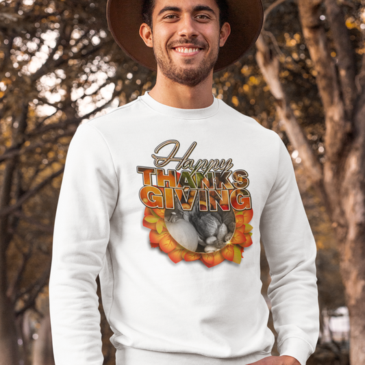 White Happy Thanksgiving Harvest Shirt - Wilson Design Group