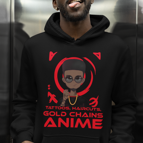 Tattoos, Haircut, Gold Chains, Anime Hoodie - Wilson Design Group