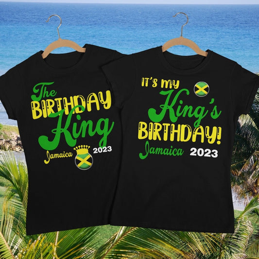 The Birthday King - It's My King's Birthday Couples, Jamaica Vacation T Shirt, birthday squad shirts - Wilson Design Group