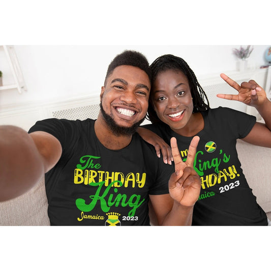 The Birthday King - It's My King's Birthday Couples, Jamaica Vacation T Shirt, birthday squad shirts - Wilson Design Group