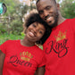 King and Queen T-Shirts, matching couple shirts, valentine's day gift for her, valentines gifts for men - Wilson Design Group