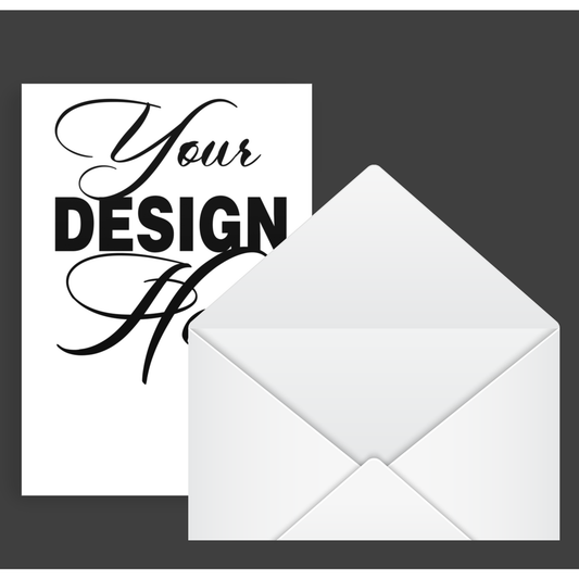 Custom upload your own design invitations 5 in. x 7 in. Invitations with envelopes - Wilson Design Group