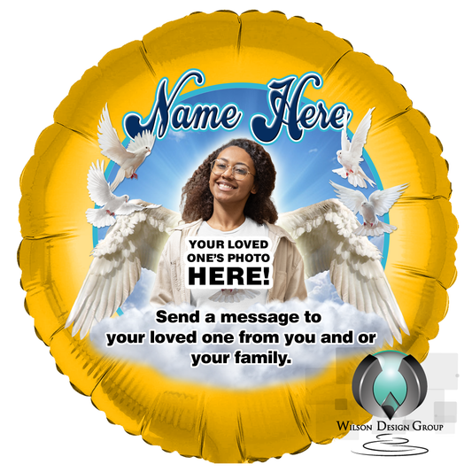 Personalized Balloon Release Message Memorial Balloons with Photo - Wilson Design Group