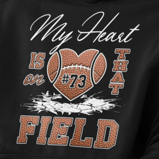 Custom My Heart is on that Field shirt - Wilson Design Group