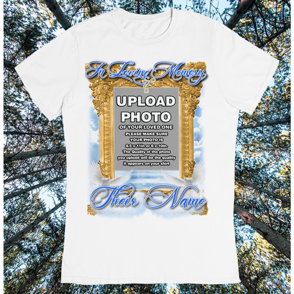 White Gold Frame Memorial Shirt - Wilson Design Group