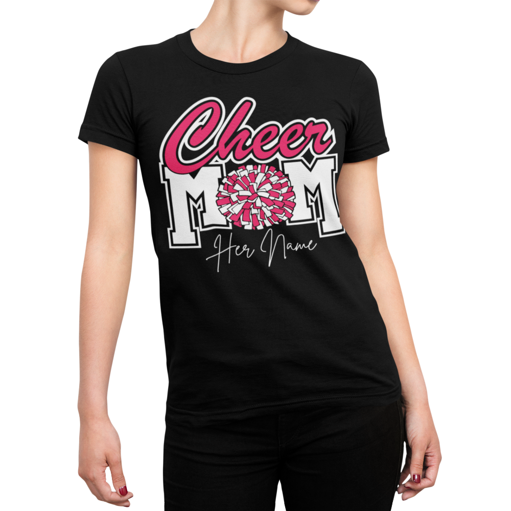 Glitter Cheer Mom Shirt - Wilson Design Group