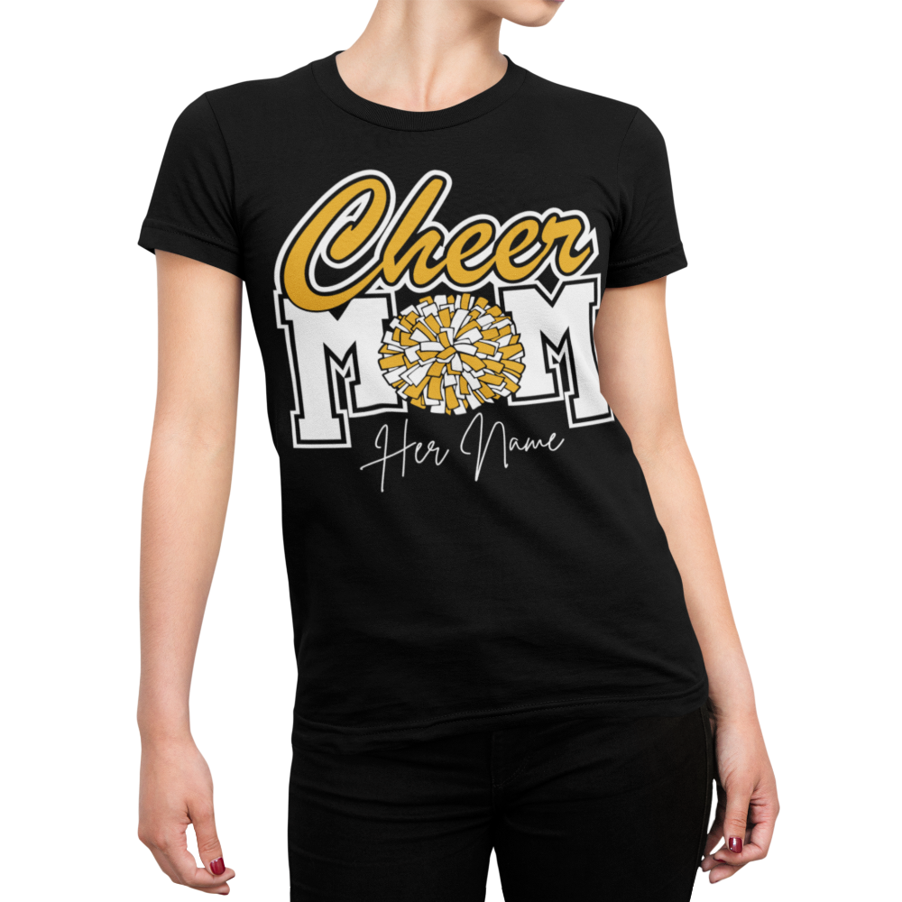 Glitter Cheer Mom Shirt - Wilson Design Group