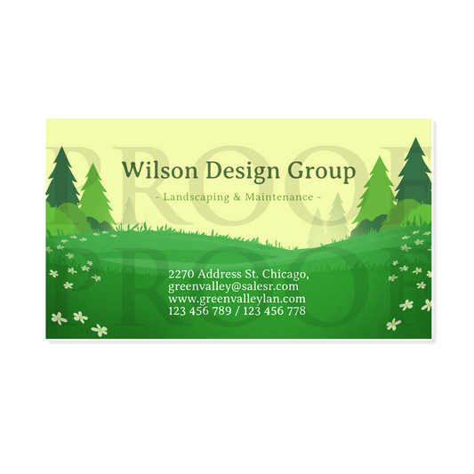 WDG Landscaping Business Cards - Wilson Design Group